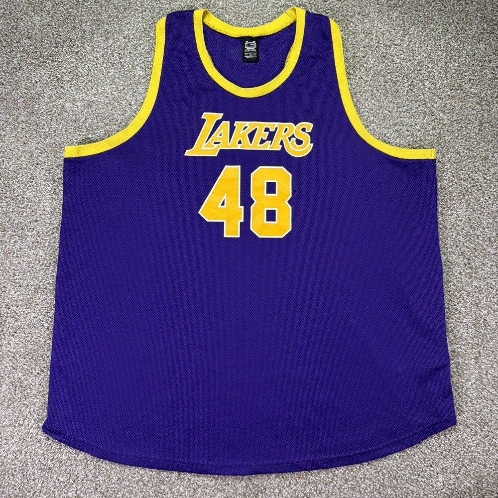 NBA Ultra Game Los Angeles Lakers #48 Jersey Tank Top Men's 2XL Purple Gold